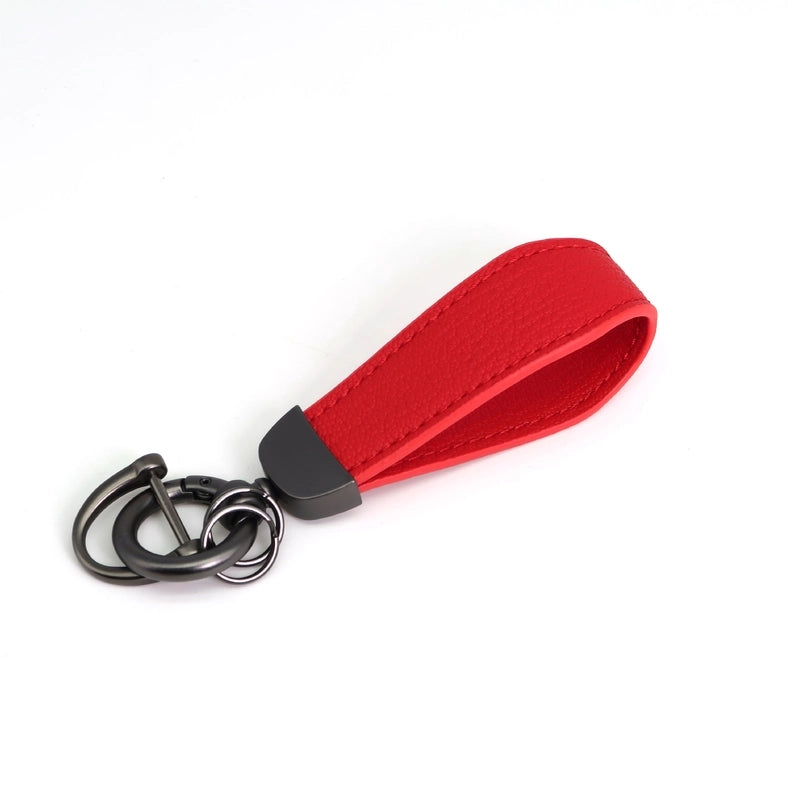 Minimalist Classic Style Solid Color Pu Leather Alloy Unisex Bag Pendant Keychain