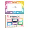 30PCS Colorful Reusable Diamond Painting Section Frame Release Film with Clear Window, Non-Stick Dust-Proof  Release Paper, Easy Peel Diamond Art Canvas Covers, DIY Diamond Painting Accessories for Adults