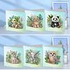 6pcs DIY Garden Animal Special Shape Diamond Painting Card