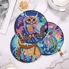 4PCS Acrylic Diamond Painting Placemats for Dining Table Decor Kit (Owl)