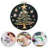 【Limited Stock Sale】Pearl Christmas Tree-DIY Embroidery Kit with Pattern Cotton Threads Needles Hoop 30*30cm/11.81*11.81in tapestrymarket