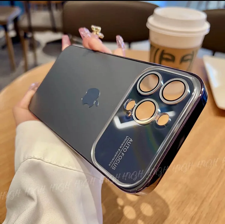 Glass Backplane Lens Protection iPhone Case