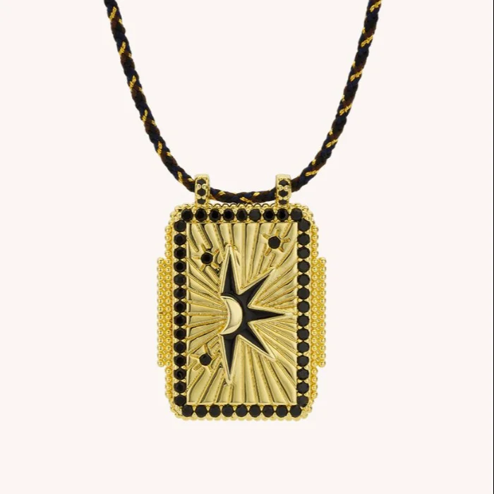 Olivenorma Tarot Card Braided Rope Necklace