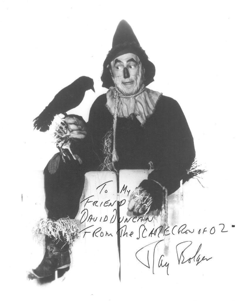 Ray Bolger Signed Scarecrow of OZ Authentic 8x10 Photo Poster painting (PSA/DNA) #E71434