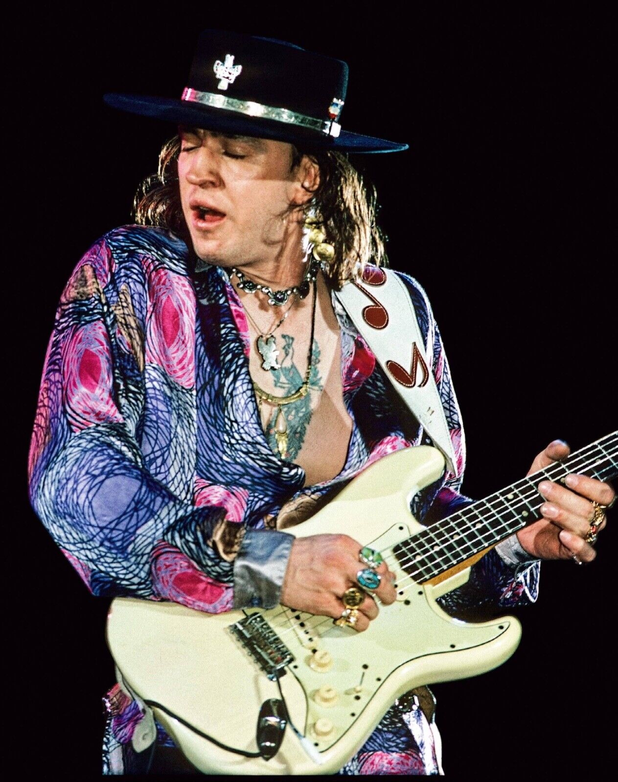 Guitar Legend STEVIE RAY VAUGHAN Beautiful 20x30” Photo Poster painting!!! ??!