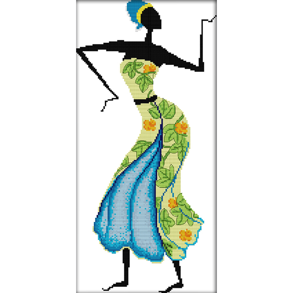 

African Style - 14CT Stamped Cross Stitch - 26*47CM, 501 Original