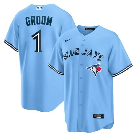 Men's Toronto Blue Jays  #1 Groom Blue Home Replica Jersey