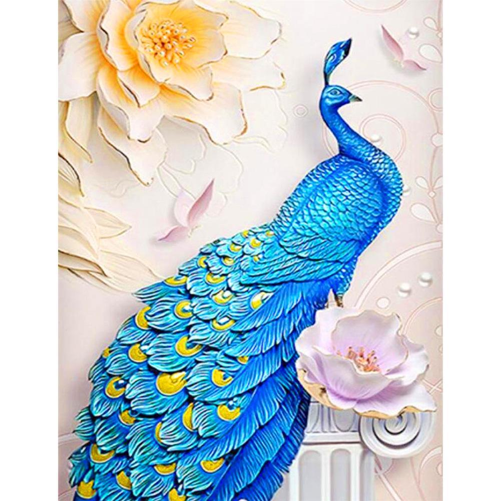 Crystal Rhinestone Diamond Painting Elegant Peacock