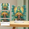 DIY Peacock Fairy Girl Acrylic Diamond Painting Desktop Ornaments