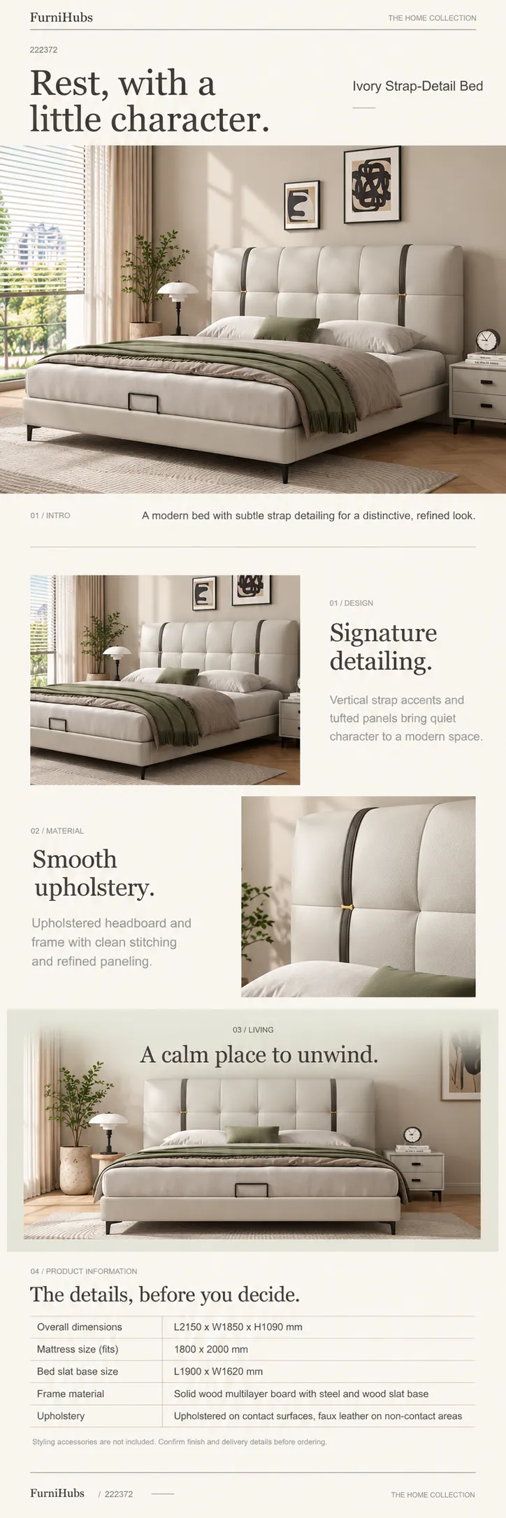 Upholstered Bed 222372