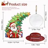Santa Claus Photo Xmas Tree 5D DIY Diamond Art Tabletop Wood Decoration Ornament Kit