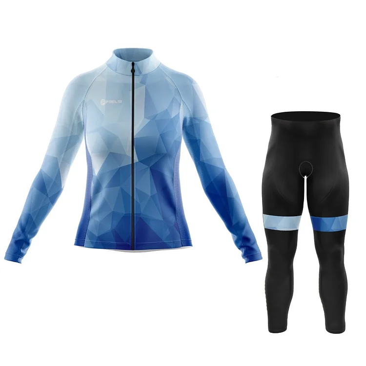 Ocean Blue | Women's Long Sleeve Cycling Set