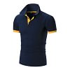 Men's T Shirt Tee Polo Shirt Golf Shirt Turndown Casual Soft Breathable Short Sleeve Lake Blue Black White Solid Cloths by Inlyline