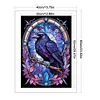 Crow Stained Glass-11CT Stamped Cross Stitch 40*60cm(Big Size)