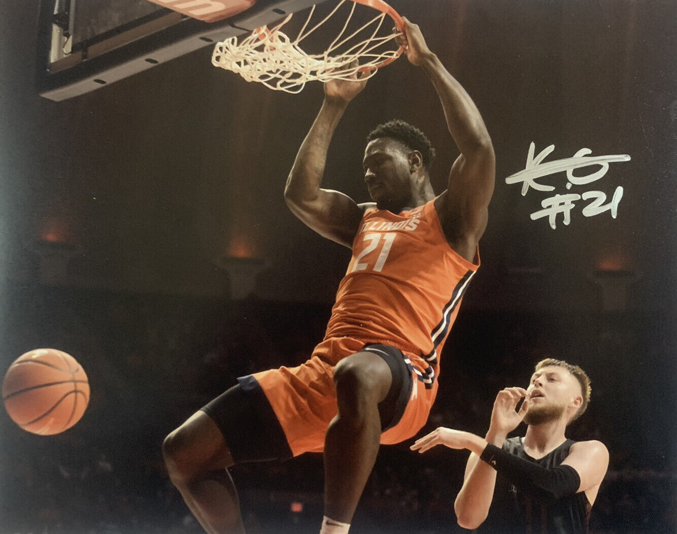 KOFI COCKBURN HAND SIGNED 8x10 Photo Poster painting ILLINOIS BASKETBALL AUTOGRAPH RARE COA