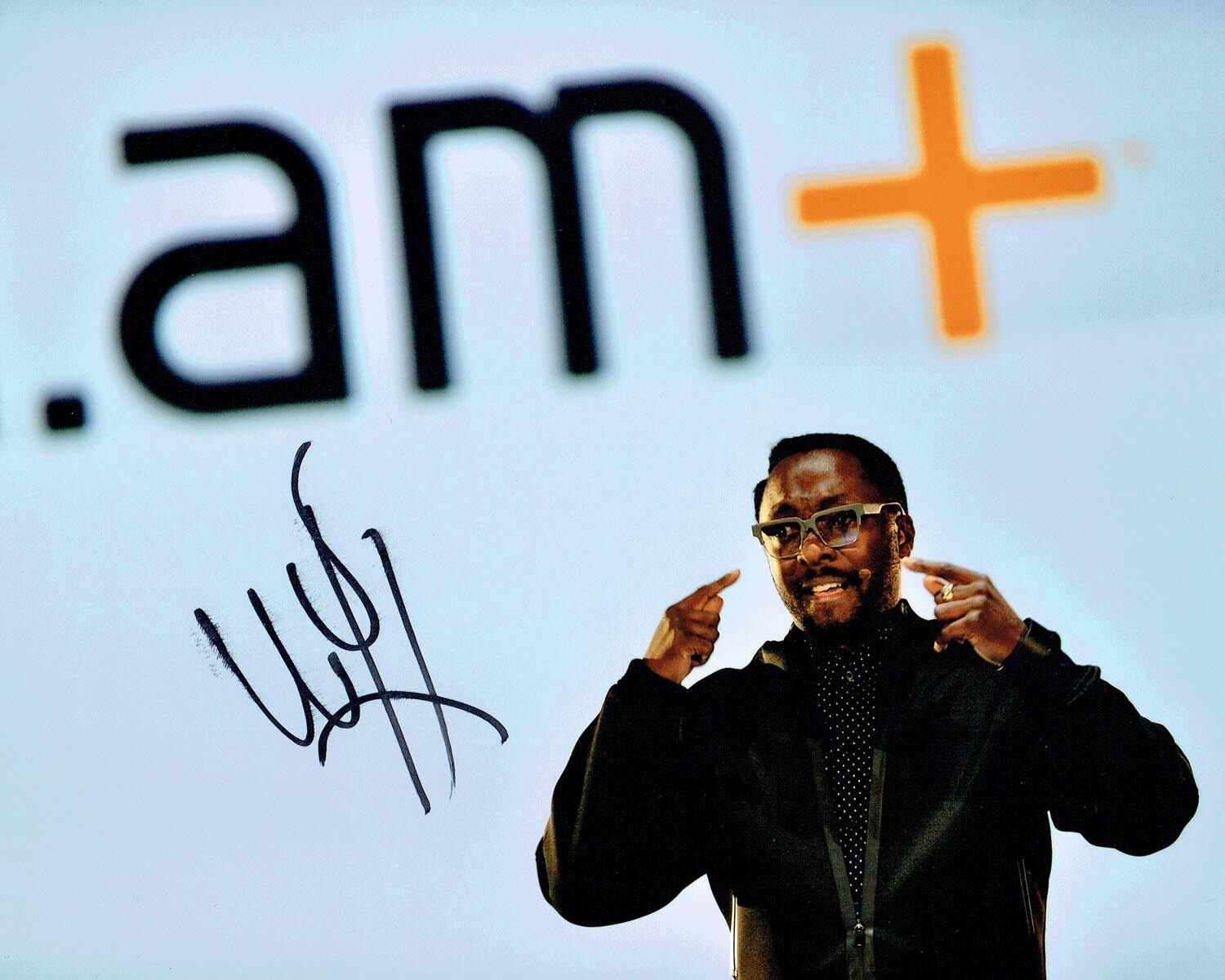 Will I Am The Voice Black Eyed Peas SIGNED Autograph 10x8 Photo Poster painting 2 AFTAL COA