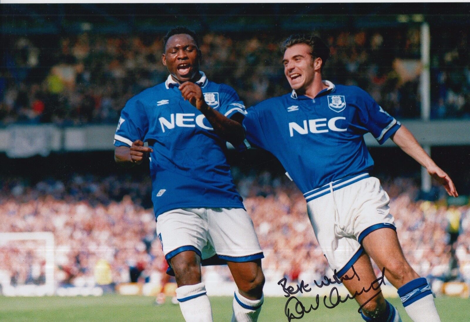 David Unsworth Hand Signed Everton 12x8 Photo Poster painting.