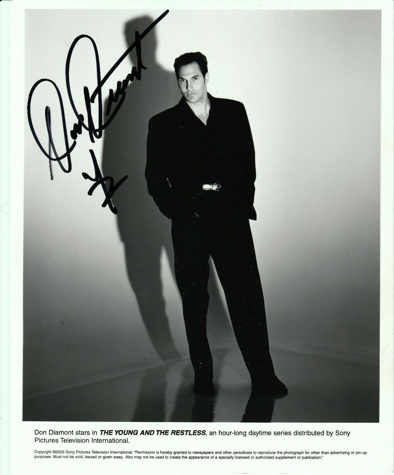 DON DIAMONT Signed THE YOUNG & THE RESTLESS 8x10 pic