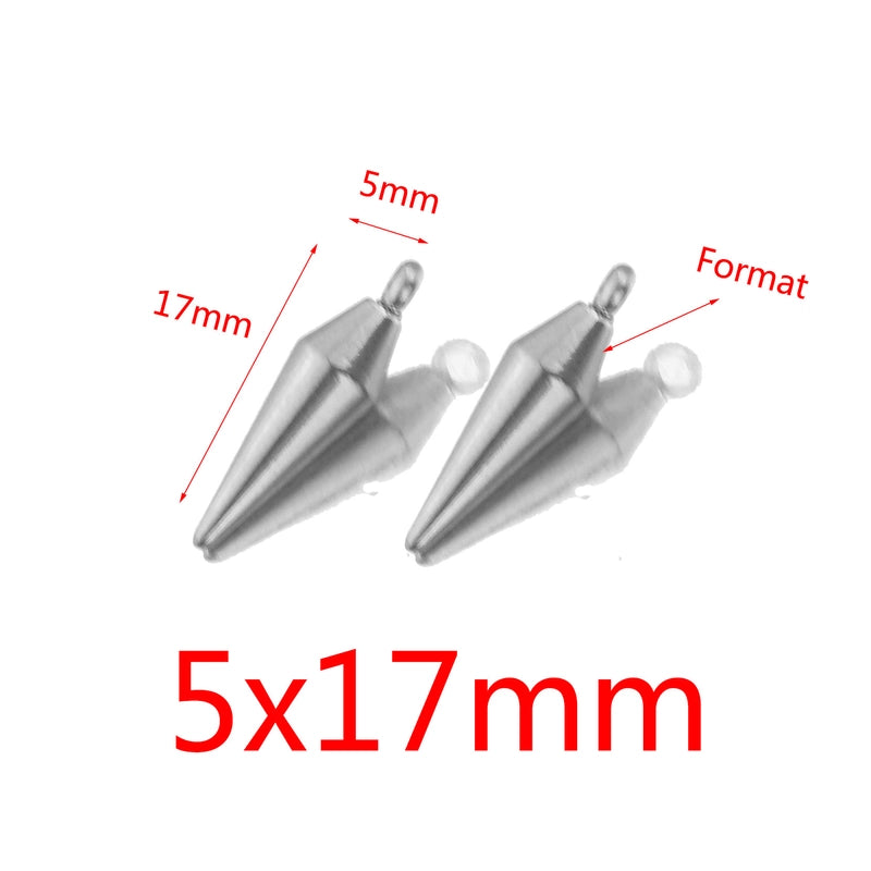 10 PCS/Package 5*12mm 5*17mm 304 Stainless Steel Geometric Solid Color Jewelry Accessories Pendant