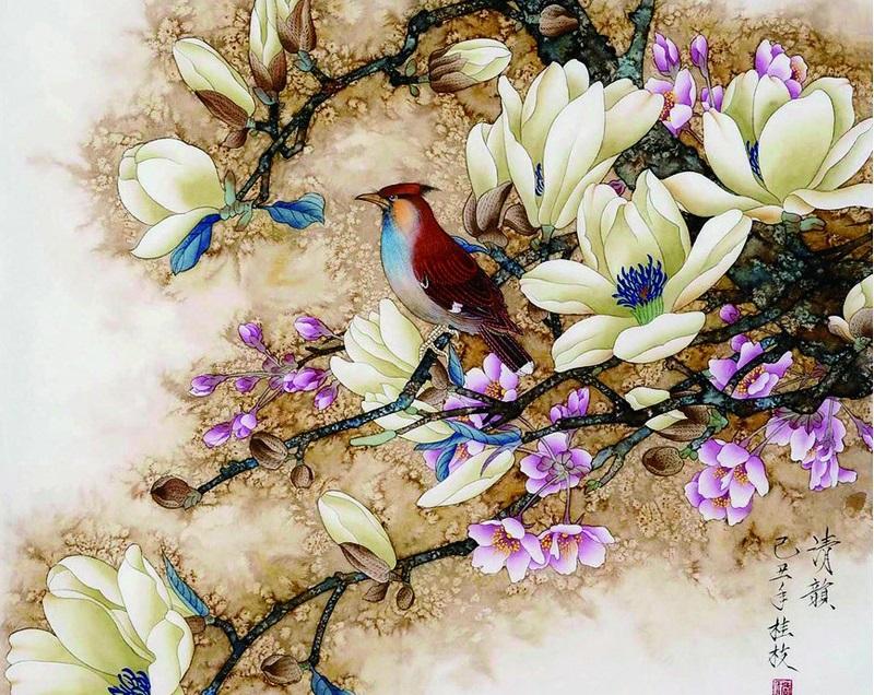 

Bird Flower – Paint By Numbers - 40*50CM, 501 Original