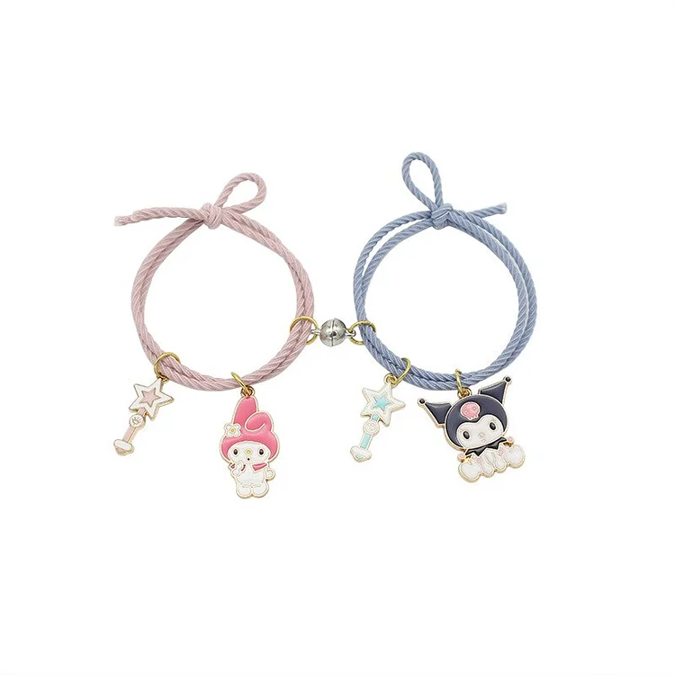 Cute Multiple Kuromi Charms Bracelet Cartoon - Temu