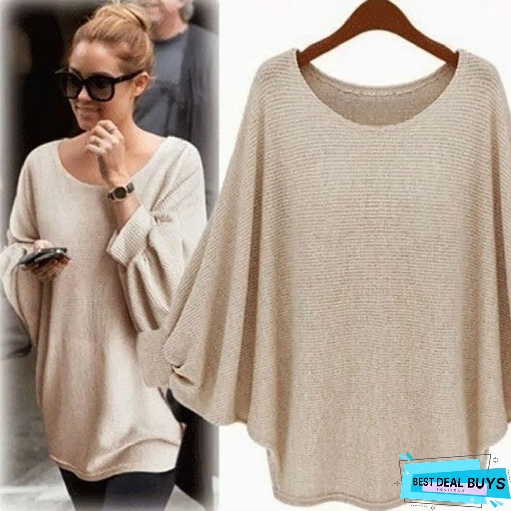Casual Acrylic Crew Neck Sweater
