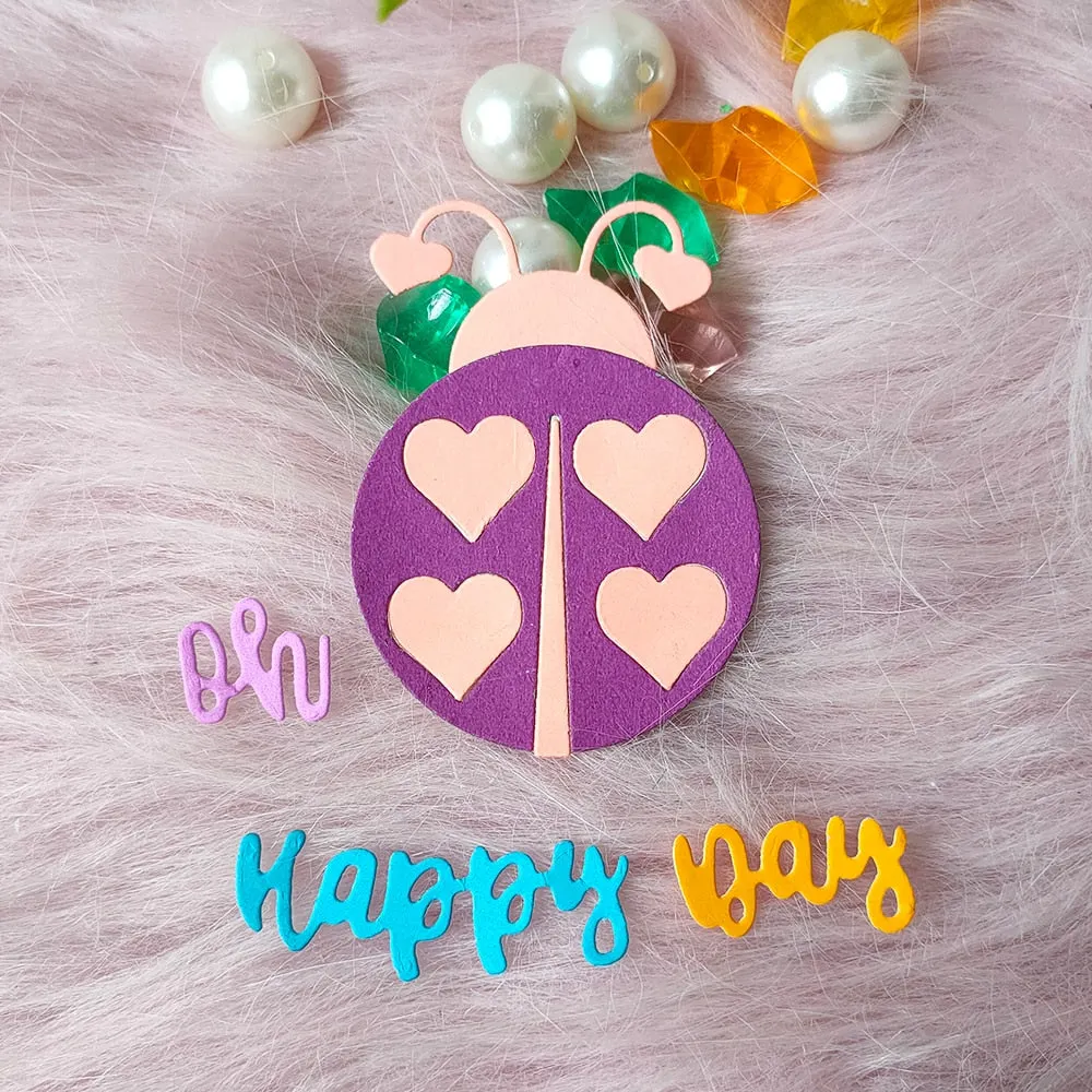 New Beetles ladybugs metal cutting die mould scrapbook decoration embossed photo album decoration card making DIY handicrafts