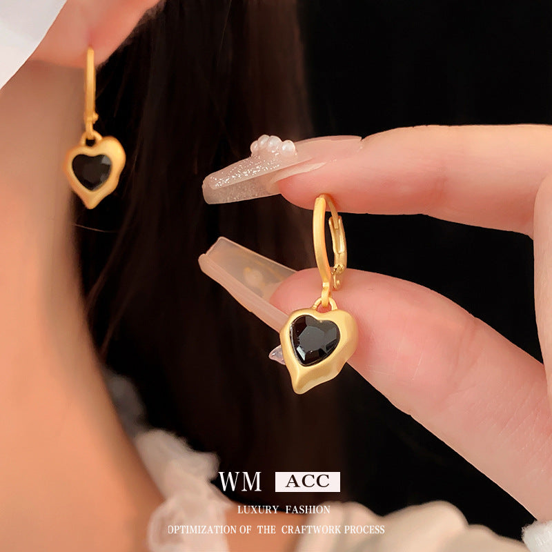 Medieval Heart Geometric Alloy Electroplating Earrings