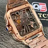 Cartier Santos Large Skeleton WHSA0016 Rose Gold Hand Wind 40mm Super Clone