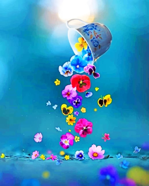

Colorful Flowers – Paint By Numbers - 40*50CM, 501 Original