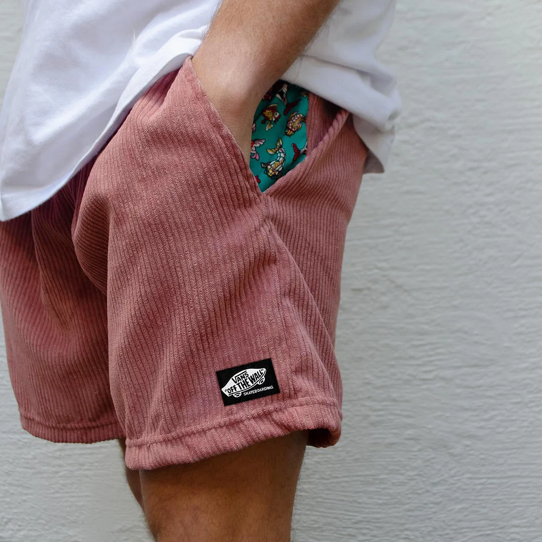  Corduroy Shorts with Stylish Pocket Design for Casual Wear