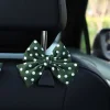 Polka Dot Bowknot Car Backseat Hanger Hooks for Bags and Purse