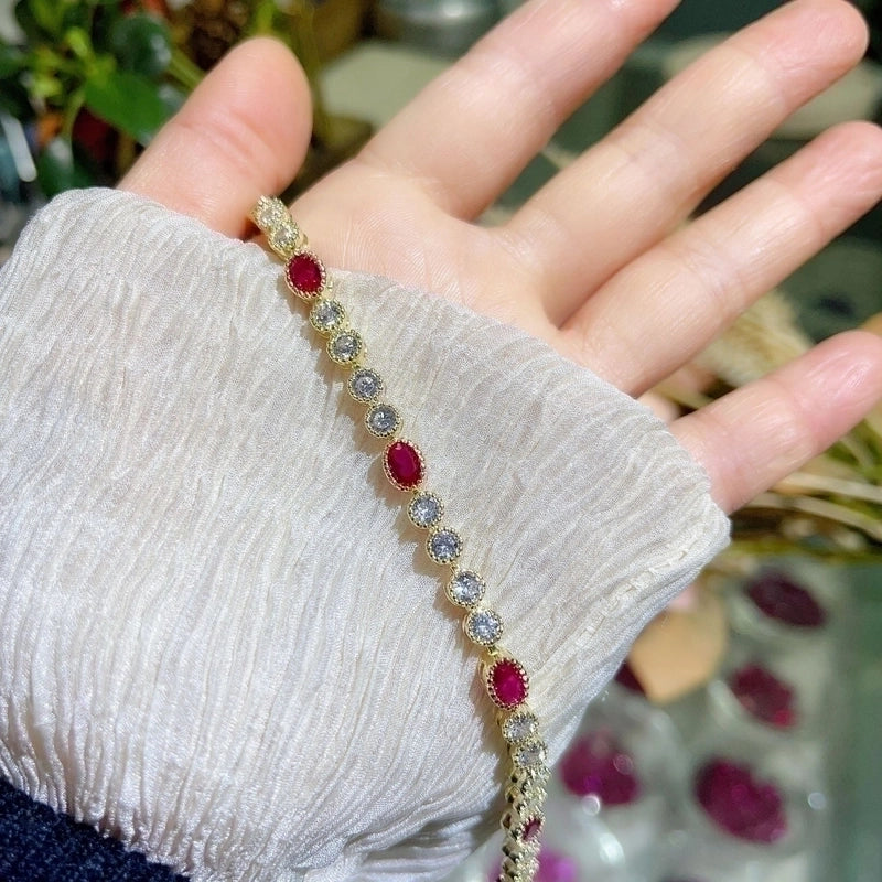 Copper 18K Gold Plated White Gold Plated Original Design Plating Inlay Multicolor Zircon Bracelets