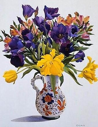 

Purple And Yellow Flowers In A Jug – Paint By Numbers - 40*50CM, 501 Original