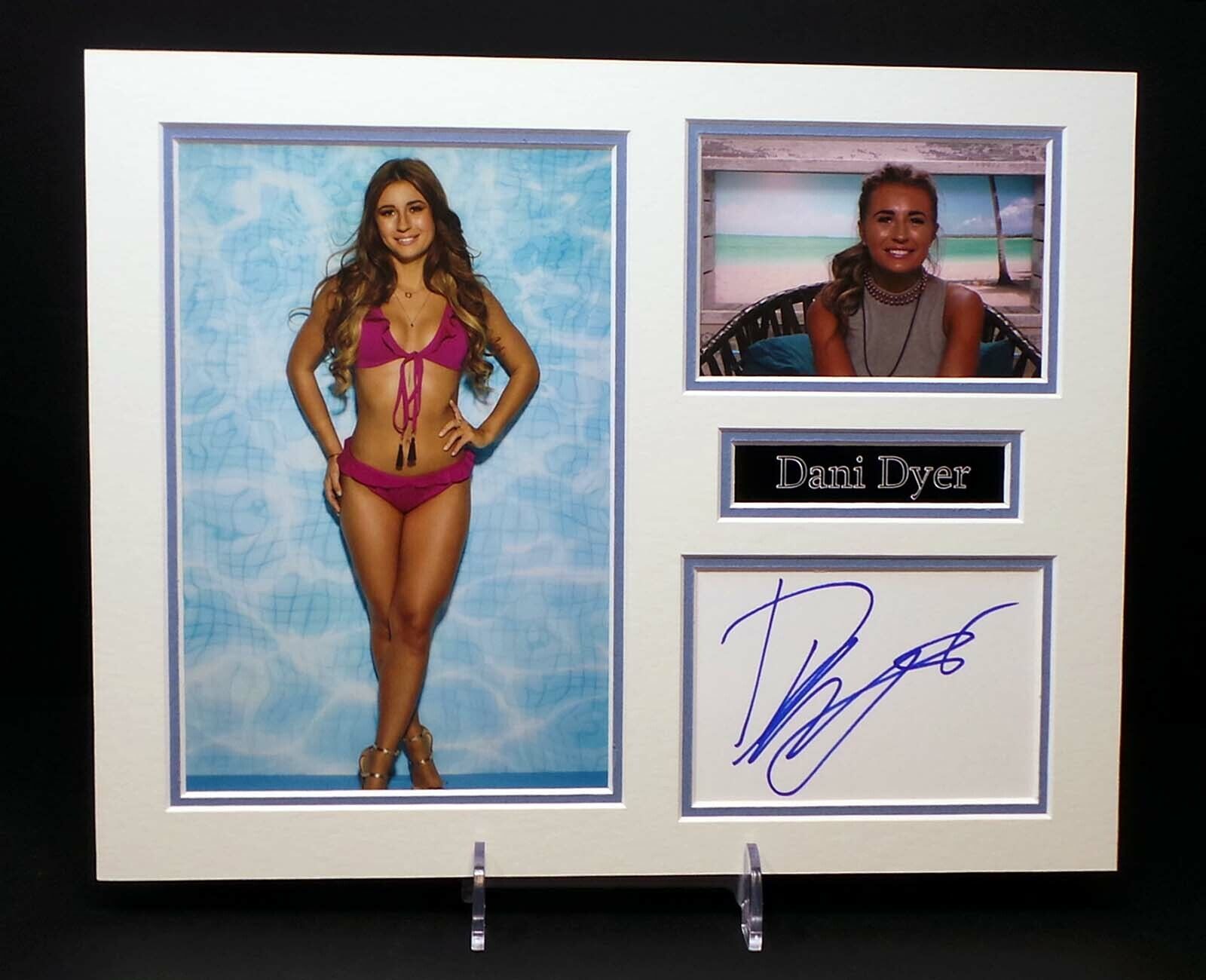 Dani DYER Signed Mounted Sexy Photo Poster painting Display AFTAL RD COA Love Island Winner