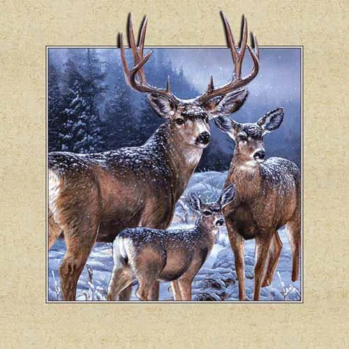 Partial AB Drill - Full Round Drill Diamond Painting -Animals Deer - 40*40CM