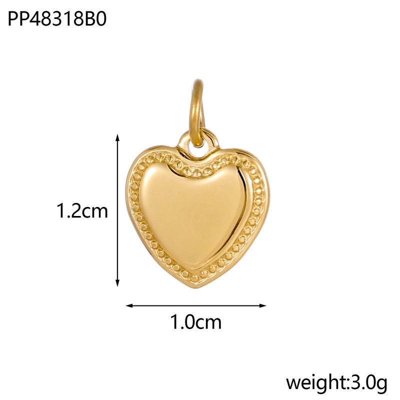 1 Piece 20*32mm Titanium Steel Zircon Starfish Ocean Shell Pendant Jewelry Accessories