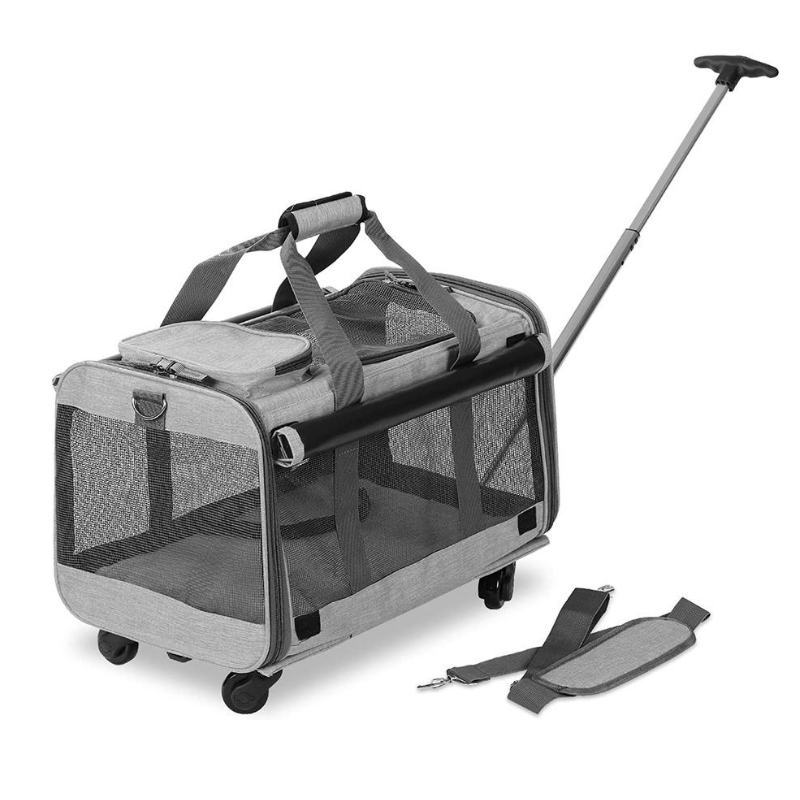 Travel Pet Carrier with Detachable Wheels