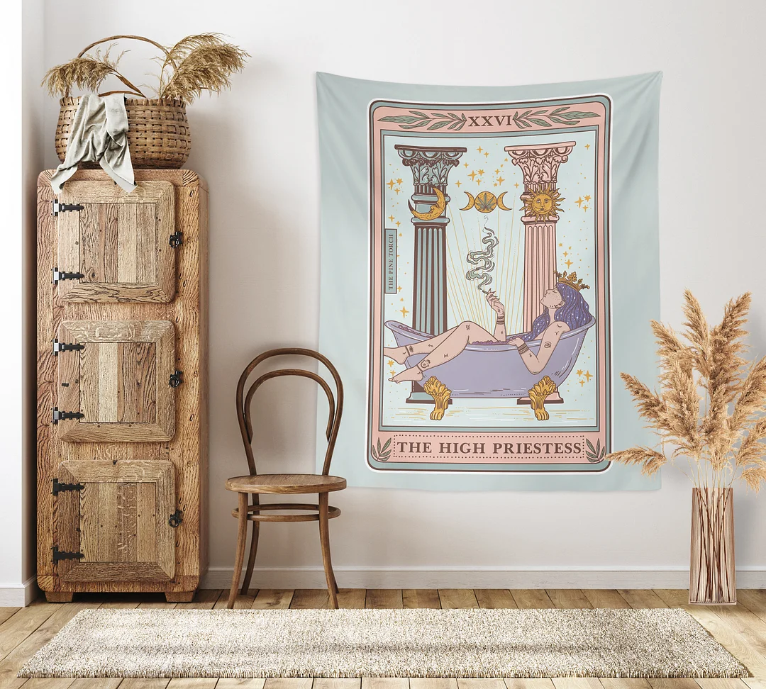 Mystical Tarot Card Wall Hanging, Tarot Tapestry
