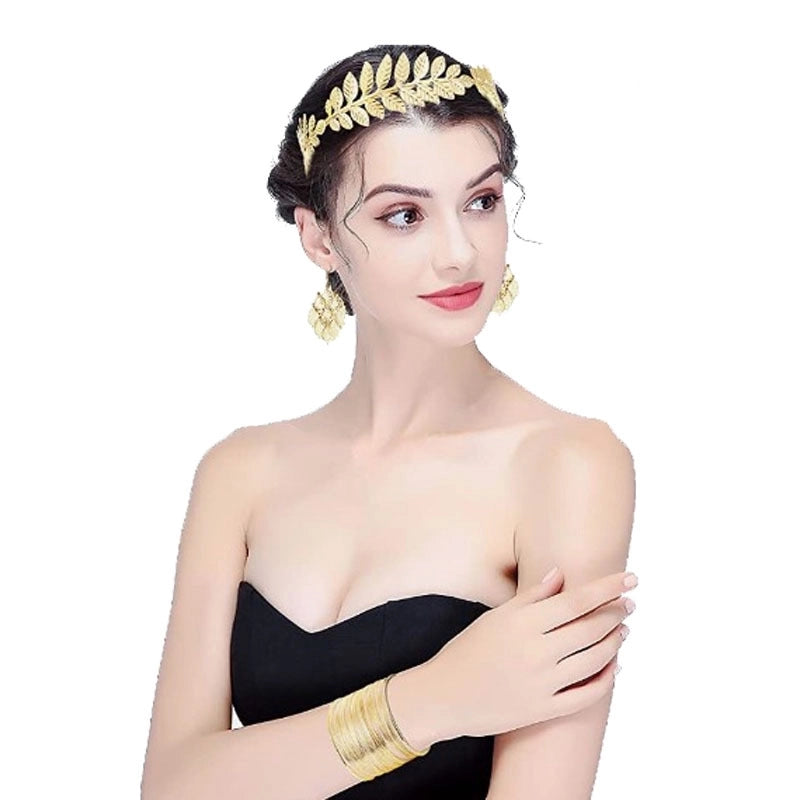 Jewelry    Wind Retro Personality Leaves Bracelet Arm Ring Hoop