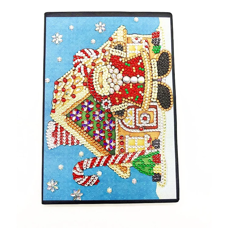 A5 5D Notebook DIY Part Special Shape Rhinestone Diary Book | Santa Claus