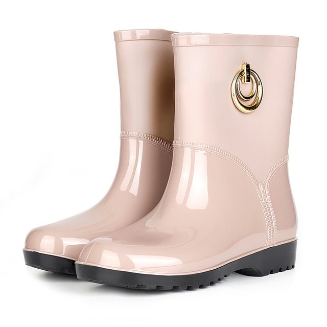 Letclo™ New Fashion Non-slip Waterproof Warm Ladies Rain Boots letclo Letclo
