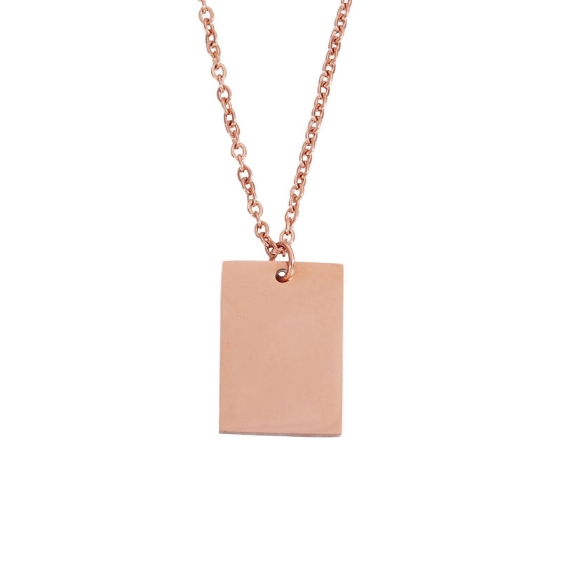 Stainless Steel 18K Gold Plated Rose Gold Plated Minimalist Plating Solid Color None Pendant Necklace