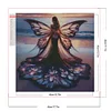 (40*40cm)Butterfly Girl - Round AB Drill Diamond Painting