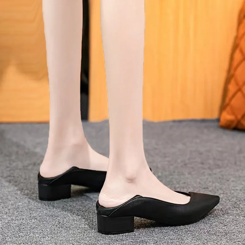 Breakj Breakj Single Shoes Women 2025 Work Clothes To Work Shoes Coarse Heel Do Not Tired Women Shoes Professional Work Shoes Women Black