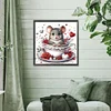 Rat in Coffee Cup - Crystal Rhinestone Diamond Painting