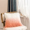 Gradient Long Plush Home Living Creative Cushion Pillow Cover
