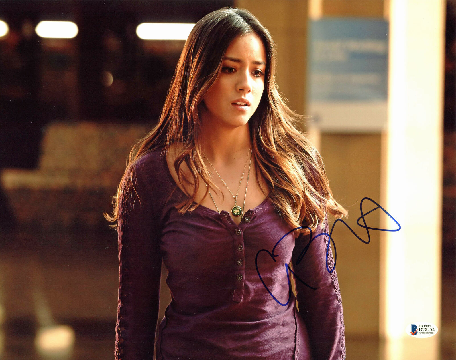 Chloe Bennet Agents of SHIELD Authentic Signed 11x14 Photo Poster painting BAS #D78254