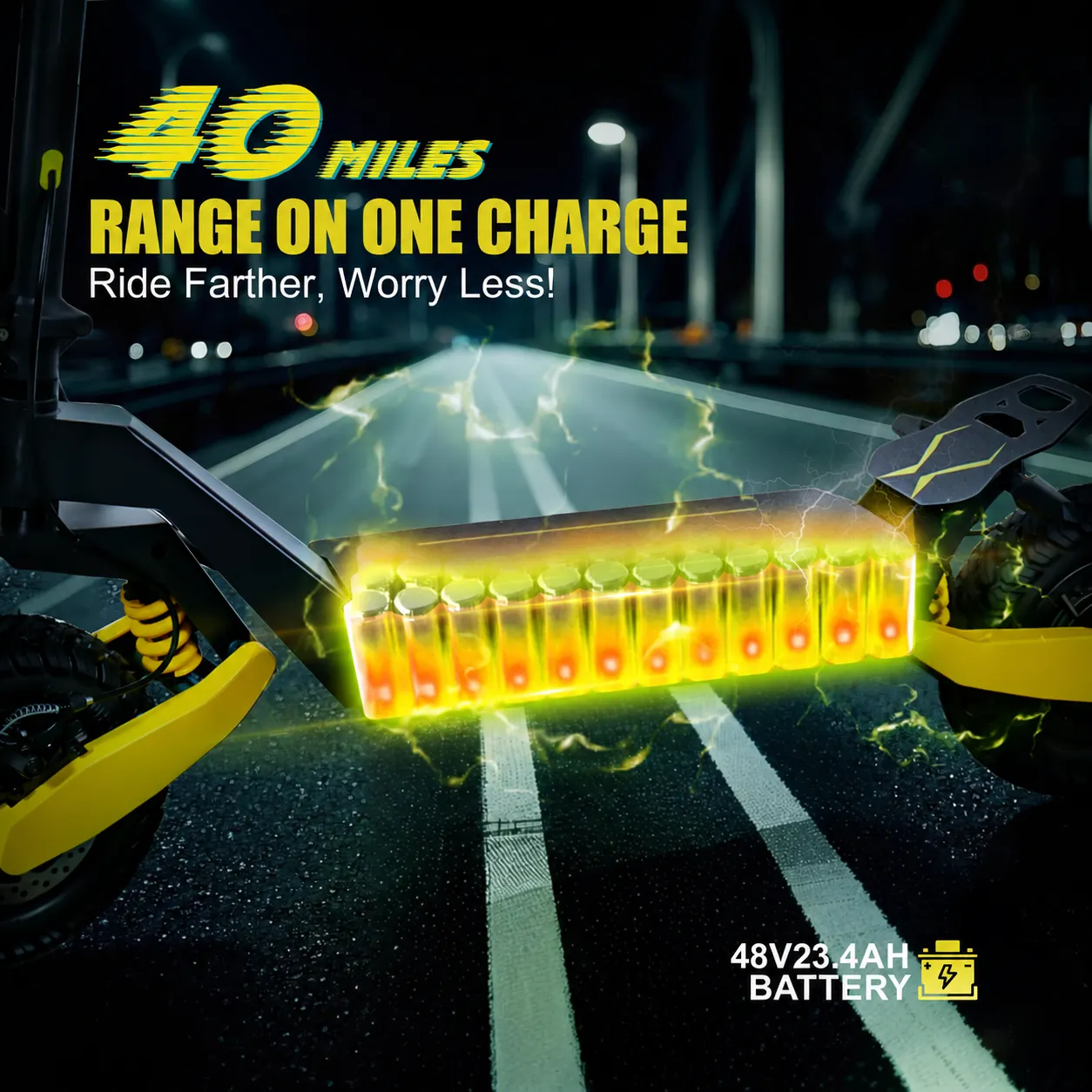 Electric scooter battery and range options