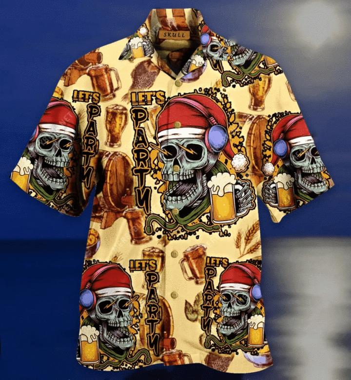 skull hawaiian shirt uk